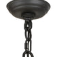 Meyda Lighting Tiffany Roman 27" 4-Light Costello Black Inverted Pendant Light With Multi-Colored Granite Shade Glass