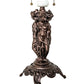Meyda Lighting Tiffany Roman 28" 2-Light Mahogany Bronze Table Lamp With Multi-Colored Shade Glass