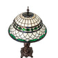 Meyda Lighting Tiffany Roman 28" 2-Light Mahogany Bronze Table Lamp With Multi-Colored Shade Glass