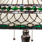 Meyda Lighting Tiffany Roman 30" 3-Light Mahogany Bronze Table Lamp With Multi-Colored Shade Glass