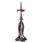 Meyda Lighting Tiffany Roman 30" 3-Light Mahogany Bronze Table Lamp With Multi-Colored Shade Glass