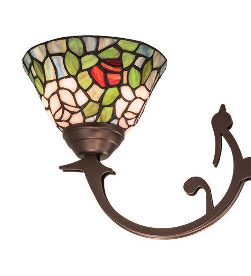Meyda Lighting Tiffany Roman 32" 9-Light Mahogany Bronze Chandelier With Multi-Colored Tiffany Roman Shade Glass