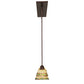 Meyda Lighting Tiffany Roman 37" 2-Light Mahogany Bronze Island Pendant Light With Multi-Colored Shade Glass