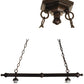 Meyda Lighting Tiffany Roman 39" 2-Light Mahogany Bronze Island Pendant Light With Multi-Colored Shade Glass