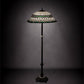 Meyda Lighting Tiffany Roman 62" 3-Light Mahogany Bronze Floor Lamp With Green & Beige Shade Glass