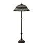 Meyda Lighting Tiffany Roman 62" 3-Light Mahogany Bronze Floor Lamp With Green & Beige Shade Glass