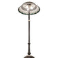 Meyda Lighting Tiffany Roman 62" 3-Light Mahogany Bronze Floor Lamp With Green & Beige Shade Glass