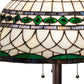 Meyda Lighting Tiffany Roman 62" 3-Light Mahogany Bronze Floor Lamp With Green & Beige Stained Shade Glass