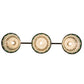 Meyda Lighting Tiffany Roman 68" 3-Light Matte Copper Vein Georgia Scroll Island Pendant Light With Multi-Colored Shade Glass