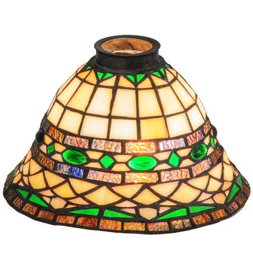 Meyda Lighting Tiffany Roman 8" Multi-Colored Stained Shade Glass