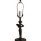 Meyda Lighting Tiffany Rosebush 12" Mahogany Bronze Mini Table Lamp With Multi-Colored Stained Shade Glass
