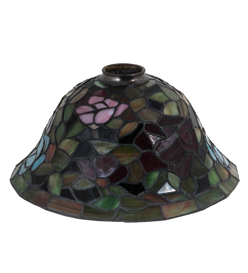 Meyda Lighting Tiffany Rosebush 12" Multi-Colored Shade Glass
