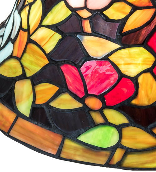 Meyda Lighting Tiffany Rosebush 12" Multi-Colored Shade Glass
