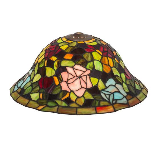 Meyda Lighting Tiffany Rosebush 16" Stained Shade Glass