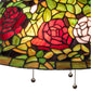 Meyda Lighting Tiffany Rosebush 20" 3-Light Mahogany Bronze Pendant Light With Multi-Colored Shade Glass