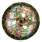Meyda Lighting Tiffany Rosebush 24" 3-Light Mahogany Bronze Pendant Light With Multi-Colored Stained Shade Glass