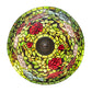 Meyda Lighting Tiffany Rosebush 24" 6-Light Mahogany Bronze Inverted Pendant Light With Multi-Colored Shade Glass