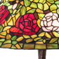Meyda Lighting Tiffany Rosebush 26" 3-Light Mahogany Bronze Table Lamp With Multi-Colored Shade Glass