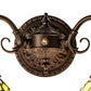 Meyda Lighting Tiffany Rosebush 26604 18" 2-Light Mahogany Bronze Wall Sconce With Multi-Colored Shade Glass