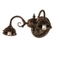 Meyda Lighting Tiffany Rosebush 26604 18" 2-Light Mahogany Bronze Wall Sconce With Multi-Colored Shade Glass