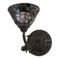 Meyda Lighting Tiffany Rosebush 27232 8" Mahogany Bronze Wall Sconce With Multi-Colored Shade Glass