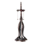 Meyda Lighting Tiffany Rosebush 30" 3-Light Mahogany Bronze Table Lamp With Multi-Colored Shade Glass