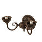 Meyda Lighting Tiffany Rosebush 31121 18" 2-Light Mahogany Bronze Wall Sconce With Multi-Colored Shade Glass