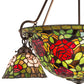 Meyda Lighting Tiffany Rosebush 36" 10-Light Mahogany Bronze Chandelier With Multi-Colored Shade Glass