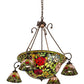 Meyda Lighting Tiffany Rosebush 36" 10-Light Mahogany Bronze Chandelier With Multi-Colored Shade Glass