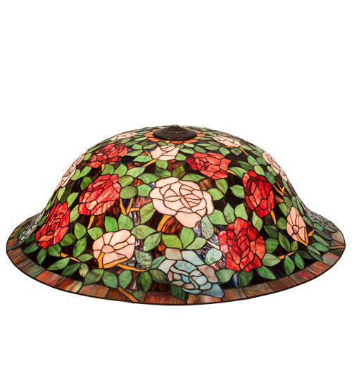 Meyda Lighting Tiffany Rosebush 38" Multi-Colored Shade Glass