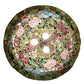 Meyda Lighting Tiffany Rosebush 46583 24" 3-Light Mahogany Bronze Pendant Light With Multi-Colored Stained Shade Glass
