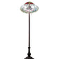 Meyda Lighting Tiffany Rosebush 62" 3-Light Mahogany Bronze Floor Lamp With Multi-Colored Shade Glass