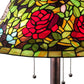 Meyda Lighting Tiffany Rosebush 62" 3-Light Mahogany Bronze Floor Lamp With Multi-Colored Shade Glass