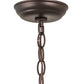 Meyda Lighting Tiffany Rosebush 72651 32" 6-Light Mahogany Bronze Chandelier With Multi-Colored Shade Glass