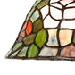 Meyda Lighting Tiffany Rosebush 8" Mahogany Bronze Mini Pendant Light With Multi-Colored Stained Shade Glass