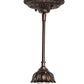 Meyda Lighting Tiffany Rosebush 8" Mahogany Bronze Mini Pendant Light With Multi-Colored Stained Shade Glass