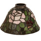 Meyda Lighting Tiffany Rosebush 8" Multi-Colored Shade Glass