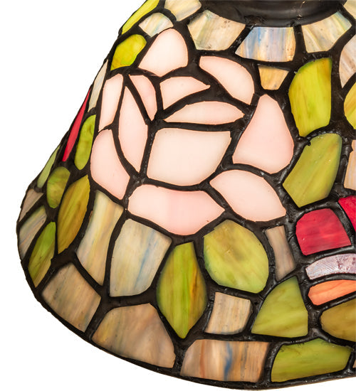 Meyda Lighting Tiffany Rosebush 8" Multi-Colored Shade Glass