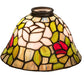 Meyda Lighting Tiffany Rosebush 8" Multi-Colored Shade Glass