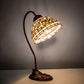 Meyda Lighting Tiffany Turning Leaf 18" Mahogany Bronze Desk Table Lamp With Multi-Colored Stained Shade Glass