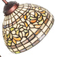 Meyda Lighting Tiffany Turning Leaf 18" Mahogany Bronze Desk Table Lamp With Multi-Colored Stained Shade Glass