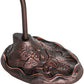 Meyda Lighting Tiffany Turning Leaf 18" Mahogany Bronze Desk Table Lamp With Multi-Colored Stained Shade Glass