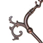 Meyda Lighting Tiffany Turning Leaf 20" 3-Light Mahogany Bronze Inverted Pendant Light With Green & Beige Shade Glass