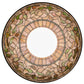 Meyda Lighting Tiffany Turning Leaf 20" Mahogany Bronze Pendant Light With Multi-Colored Stained Shade Glass