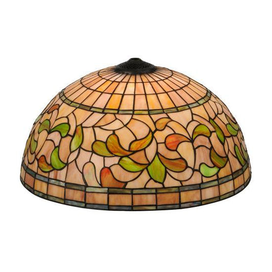 Meyda Lighting Tiffany Turning Leaf 20" Stained Shade Glass