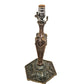 Meyda Lighting Tiffany Turning Leaf 23" Mahogany Bronze Table Lamp With Multi-Colored Shade Glass