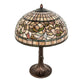 Meyda Lighting Tiffany Turning Leaf 253821 23" Mahogany Bronze Table Lamp With Multi-Colored Shade Glass