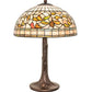 Meyda Lighting Tiffany Turning Leaf 253821 23" Mahogany Bronze Table Lamp With Multi-Colored Shade Glass