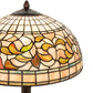 Meyda Lighting Tiffany Turning Leaf 253821 23" Mahogany Bronze Table Lamp With Multi-Colored Shade Glass