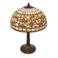 Meyda Lighting Tiffany Turning Leaf 253821 23" Mahogany Bronze Table Lamp With Multi-Colored Shade Glass